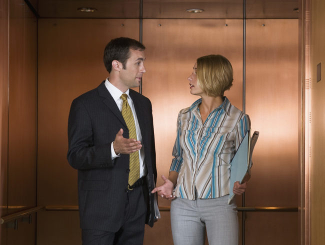 People Taking in Elevator